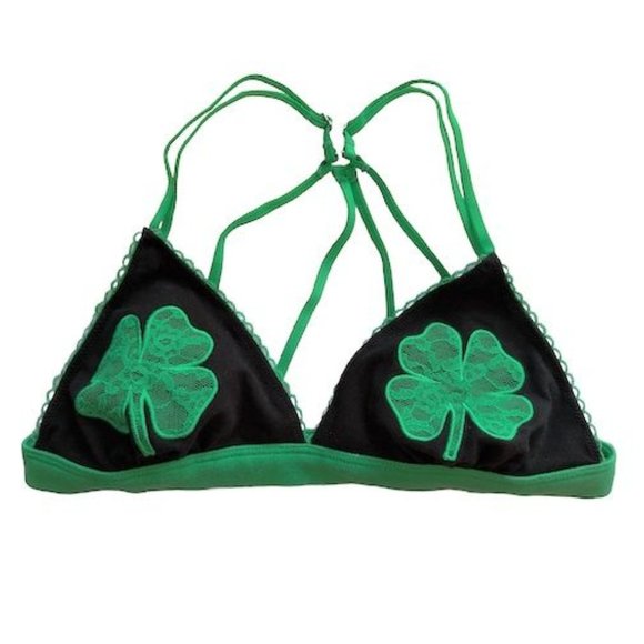 Victoria's Secret St. Patrick's Day Shamrock Bralette - Picture 1 of 4